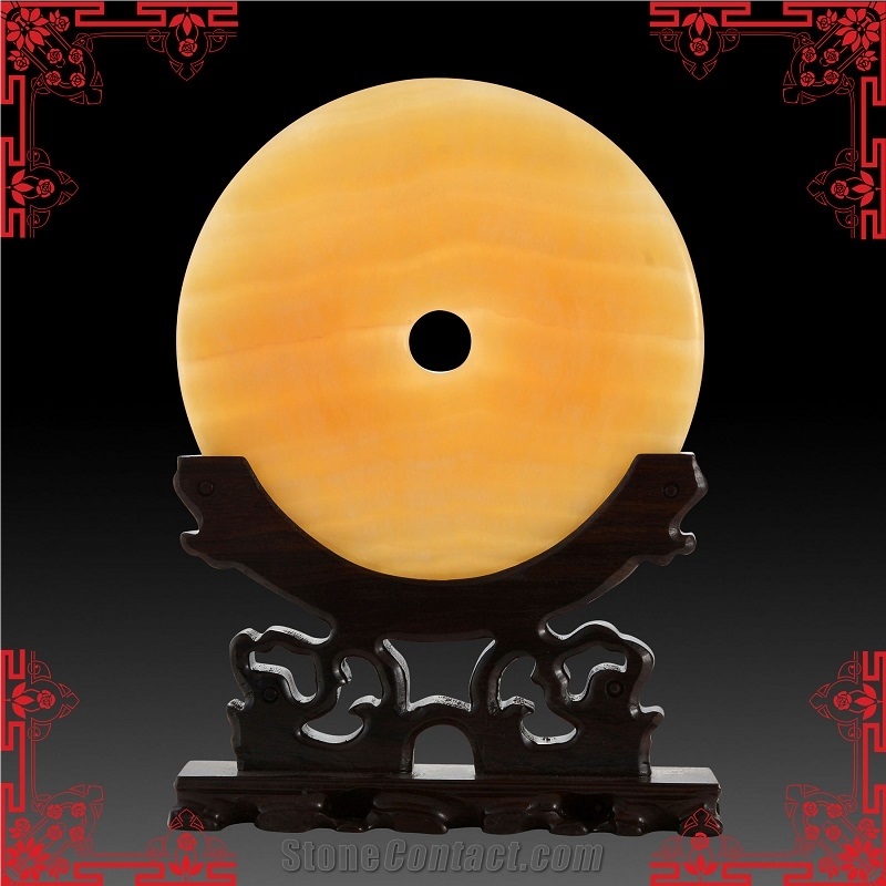 China Yellow Onyx Artifacts & Handcrafts-Clasp