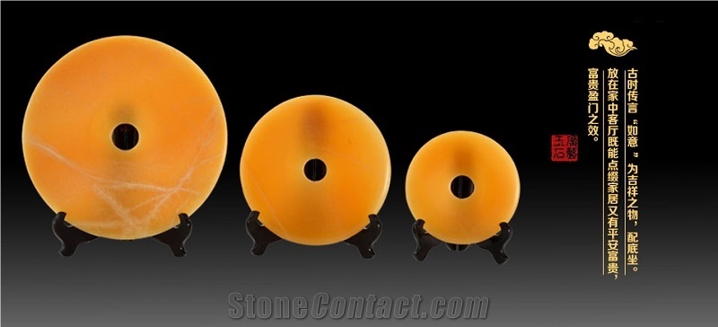 China Yellow Onyx Artifacts & Handcrafts-Clasp