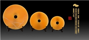 China Yellow Onyx Artifacts & Handcrafts-Clasp