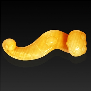 China Yellow Onyx Artifacts & Handcrafts-Ruyi