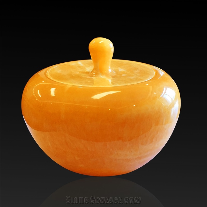 China Yellow Onyx Artifacts & Handcrafts Tea Cup