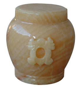 China Yellow Onyx Cremation Urns