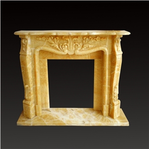 China Yellow Onyx Fireplace