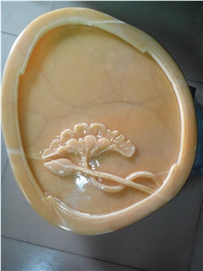 China Yellow Onyx Tea Trays