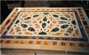 Marble Inlay Waterjet Medallions