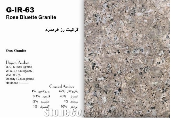 Rose Bluette Granite Tiles & Slabs, Blue Polished Granite Flooring Tiles