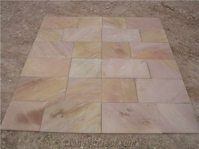 Modak Lotus Red Dry Sandstone Pavers
