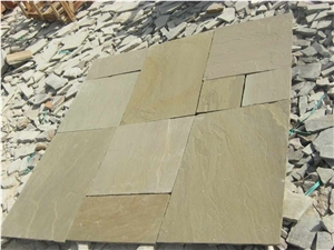 Raj Green Sandstone Sawn Edges Pavements