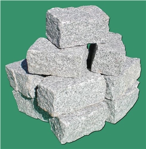 Gris Quintana Granite Cobble Stones, Pavements, Grey Granite Cube Stone & Pavers