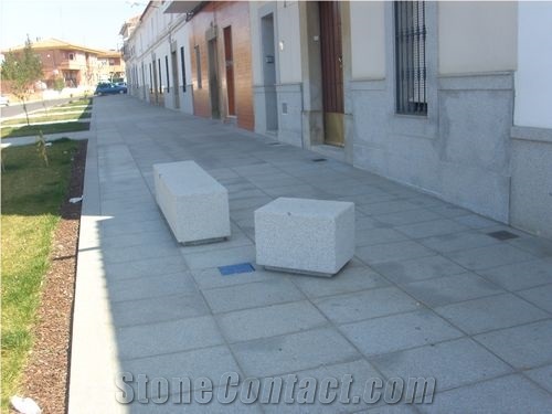 Gris Quintana Granite Cobble Stones, Pavements, Grey Granite Cube Stone & Pavers