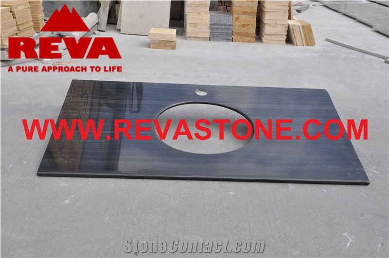 Royal Black Marble Countertop,China Black Marble Countertop,Wood Vein Black Countertop,China/Chinese Black Wood Vein Countertop