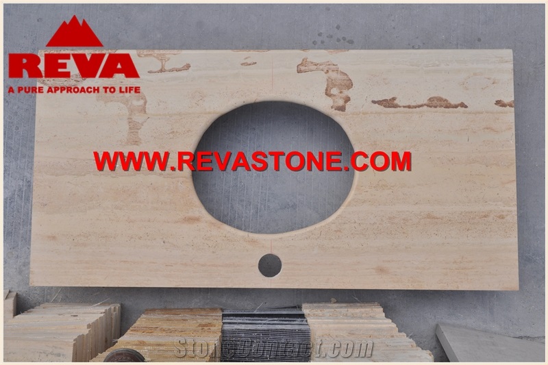 Tethys Beige Marble Countertop, Absolute Beige Counter Top, Bathroom Vanity Tops, Custom Vanity Tops