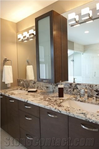 Granite Vanity Countertop, Vienna White Granite Bath Top Brazil