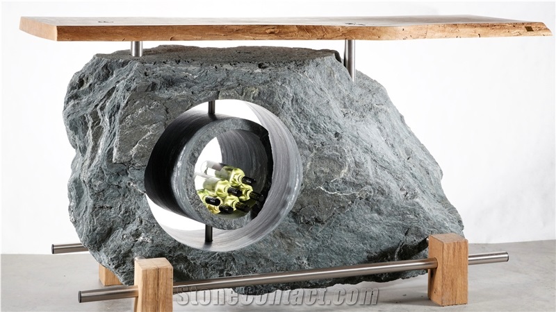 Bar Wine Rack With Pannonia Green Home Decor Products