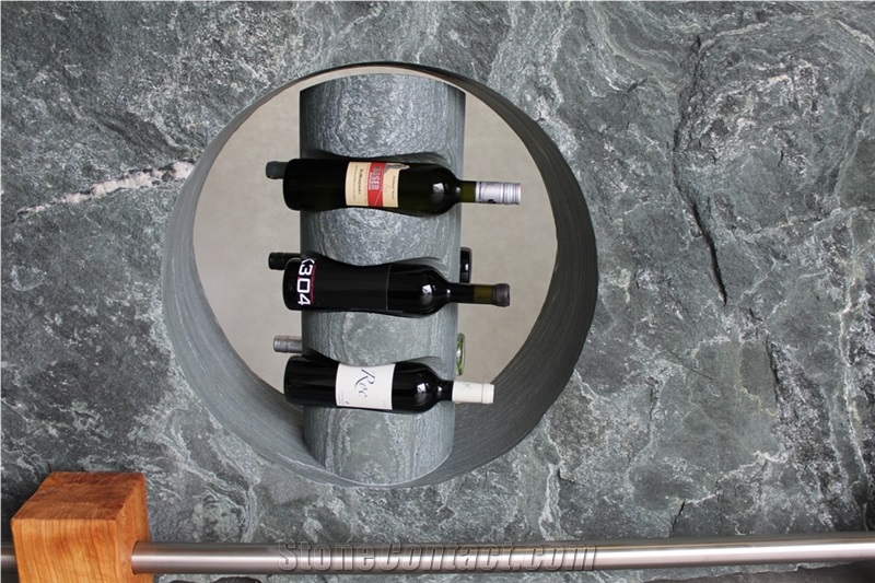 Bar Wine Rack With Pannonia Green Home Decor Products