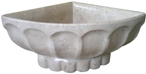 Afyon Sugar Marble Hammam Basin - Afhk-25 Afyon Sugar Marble Hammam Basin - Afhk-25