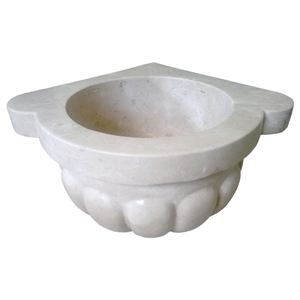 Afyon White Marble Basin - Afhk-52, White Marble Sinks & Basins Turkey