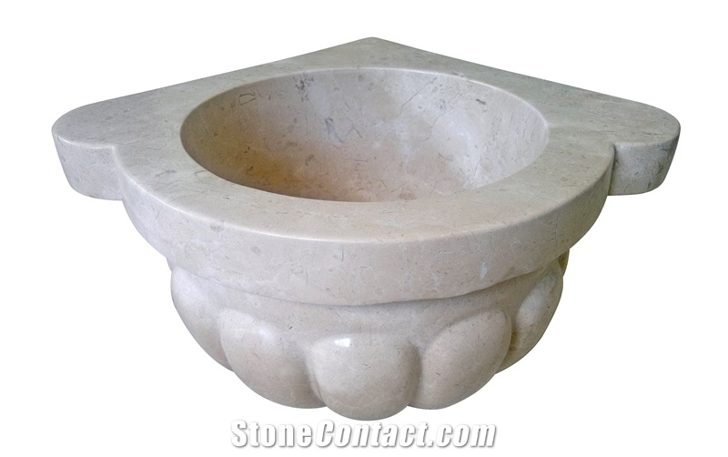 Afyon White Marble Basin - Afhk-52, White Marble Sinks & Basins Turkey