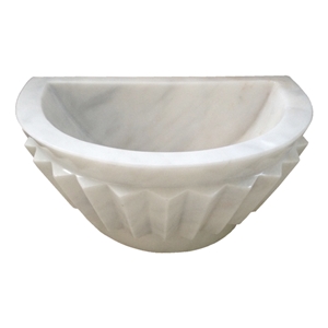 Afyon White Marble Basin - Afhk-74, White Marble Sinks & Basins Turkey, Bathroom Sinks
