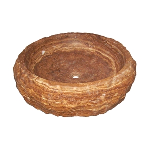 Brown Onyx Sink - Afhl-67, Brown Onyx Sinks & Basins, Round Sinks