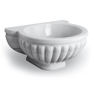 Exclusive Marble Basin - Afhkc-616, Afyon White Marble Basins, Bathroom Sinks, Round Basins