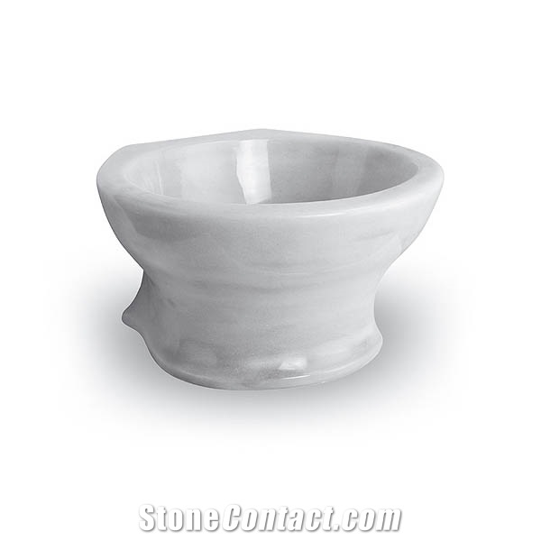 Exclusive Marble Basin - Afhkm-1000, White Marble Round Basins, Afyon White Marble Basins, Bathroom Sinks