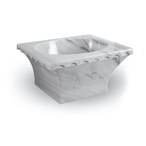 Exclusive Marble Basin - Afhkm-909, Afyon White Marble Basins, Bathroom Sinks