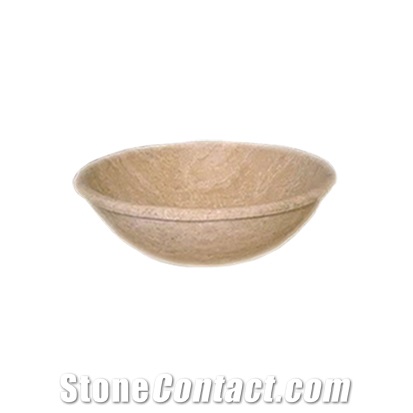 Noce Travertine Sink - Afhl-31, Brown Travertine Sinks & Basins, Bathroom Sinks