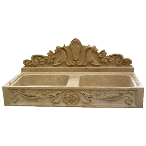 Noce Travertine Sink - Afhl, Brown Travertine Rectangle Sinks & Basins