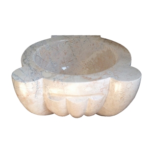 Rosalia Beige Marble Basin - Afhk-49, Beige Marble Sinks & Basins Turkey