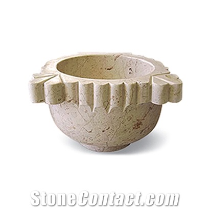Rosalia Beige Marble Basin - Afhk-54, Beige Marble Sinks & Basins Turkey