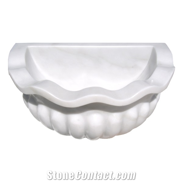 Rosalia Beige Marble Basin - Afhk-58, Beige Marble Sinks & Basins, Bathroom Sinks