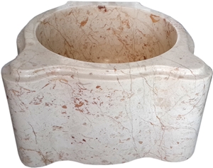 Rosalia Beige Marble Turkish Hammam Basin - Afhk-44