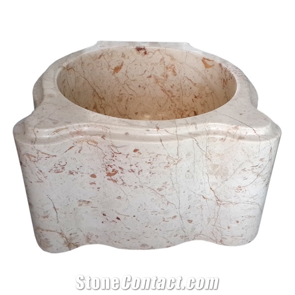 Rosalia Beige Marble Turkish Hammam Basin - Afhk-44