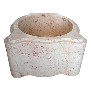 Rosalia Beige Marble Turkish Hammam Basin - Afhk-44
