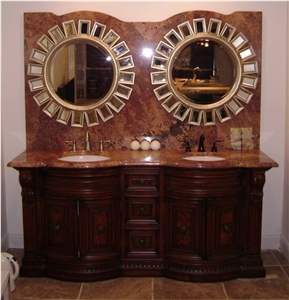 Juparana Bordeaux Granite Custom Vanity Top
