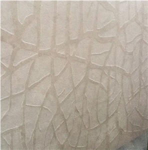 2cm Special Finish Slabs for Walling, Beige Marble Wall Panel