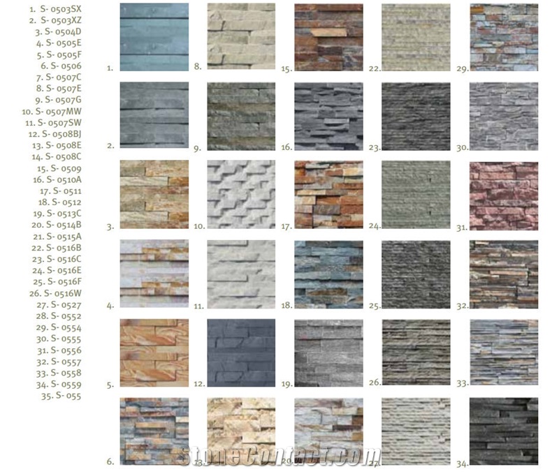 Building Stones, Slate Cultured Stone