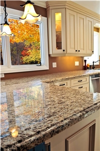 Exotic Ouro Brazil Granite Dupont Edge Countertop Exotic Ouro Brazil Granite Dupont Edge Countertop