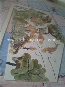 Chinese Style Onyx Floor Medallion