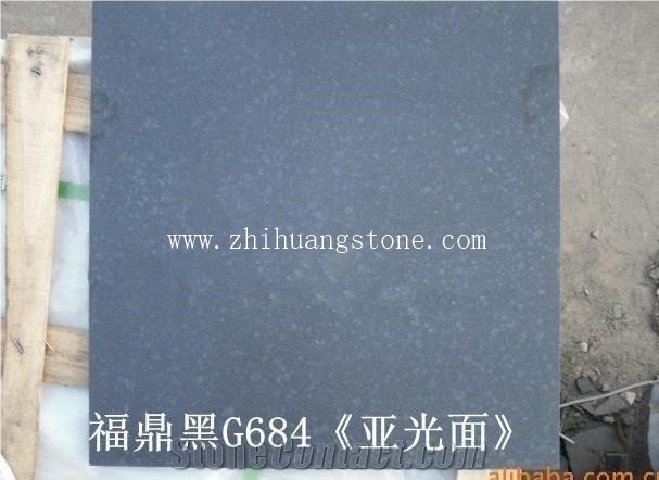 Honed Finished G684 Black Basalt Tile