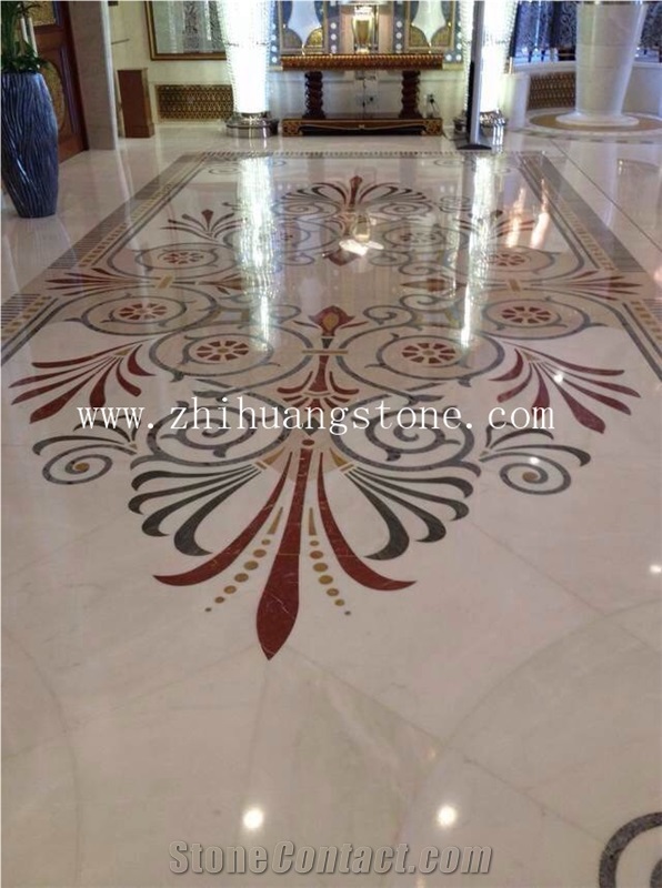 Hotel Lobby Floor Marble Medallion Design