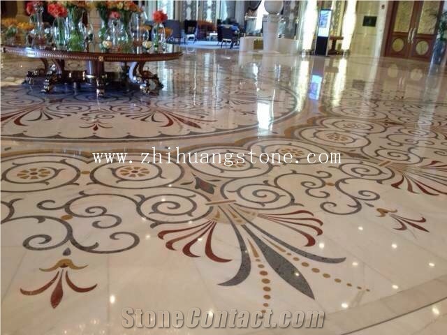 Hotel Lobby Floor Marble Medallion Design