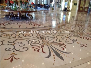 Hotel Lobby Floor Marble Medallion Design