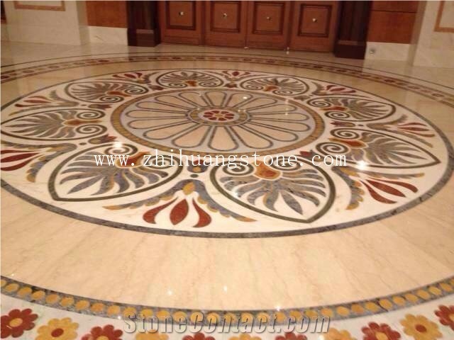 Hotel Lobby Floor Marble Medallion Design