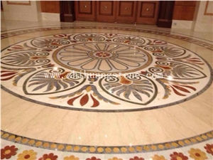 Hotel Lobby Floor Marble Medallion Design