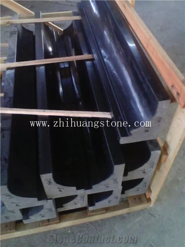 Polished G684 Black Basalt Molding & Border