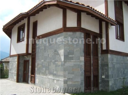 Gneiss Medgidia Gri De Sardinia Splitface Striped Wall Tiles