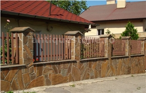 Gneiss Targu Mures Rust Cyprus Polygonal Wall and Floor Tiles
