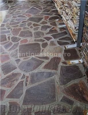 Gneiss Targu Mures Rust Cyprus Polygonal Wall and Floor Tiles